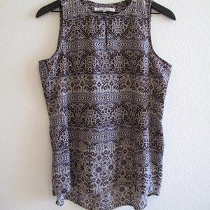 VIOLET + CLAIRE Aztec Print Sleeveless Blouse